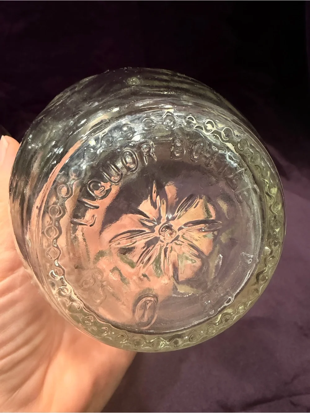 Vintage Owens-Illinois Diamond Cut Glass Decanter Pair
